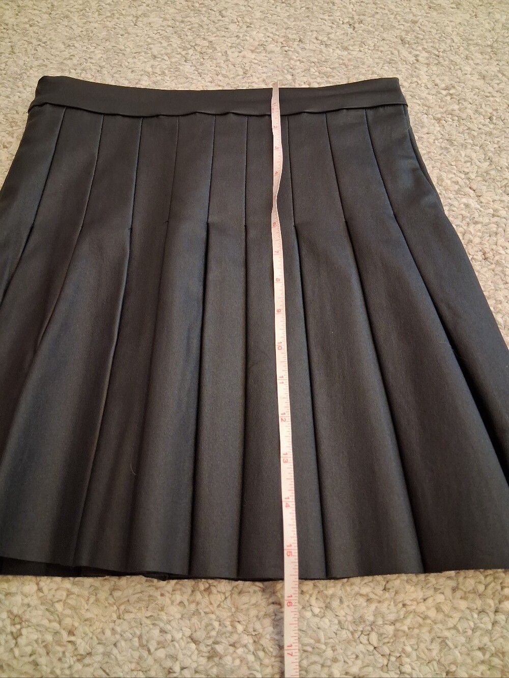 Faux Leather Pleated Women's Skirt - Picture 10 of 10
